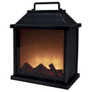 Lanterna Decorativa 30x17x35 cm Effetto Fiamma Nera