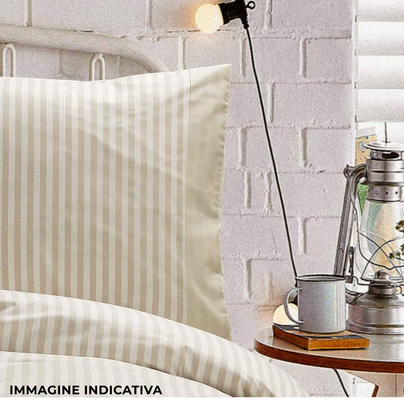 Copripiumino Matrimoniale con Sacco e Federe Tinto in Filo Garrini Jennifer Rosa