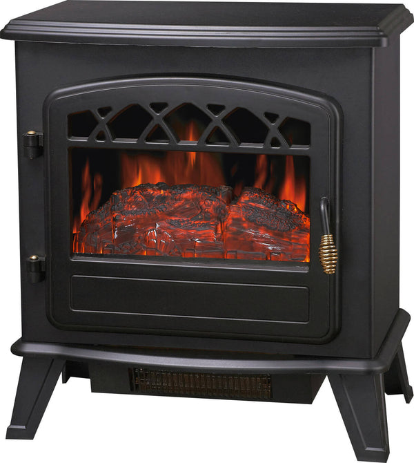 prezzo Stufa Elettrica da Pavimento Effetto Fiamma 1850W Vannini Ilona Nero
