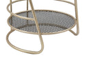 Tavolinetto Decor 41x40x60 cm in Ferro e MDF Oro ANG Nero