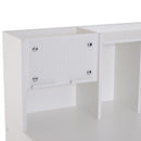 Scrivania da Ufficio in Legno 5 Scomparti e 2 Cassetti Bianco 120x60x115 cm 