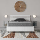 Letto 1 Piazza e Mezzo Testata Doghe Inclinata Ankel Bianco Frassino Varie Misure