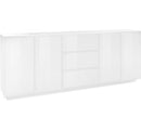 Credenza 4 Ante + 3 Cassetti 220,1x41,4x86 cm Bloom Bianco Lucido