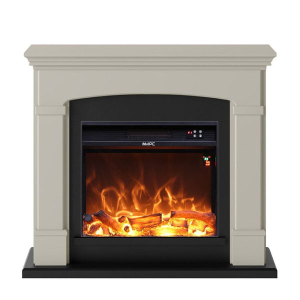 prezzo Camino Elettrico da Pavimento 107,2x95,2x24,5 cm Effetto Fiamma 1500W Sined Siena Beige
