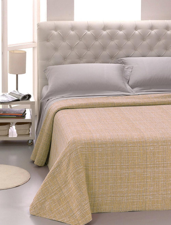 sconto Copriletto in Jacquard Tinto Filo Cober Ibiziano Giallo Varie Misure