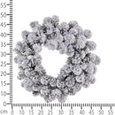 Corona Abetone innevata 80 Tips Ø50 cm 