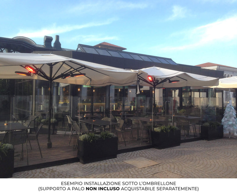 Stufa Elettrica ad Infrarossi 40x13,2x9 cm da Parete 800W Moel Lucciola