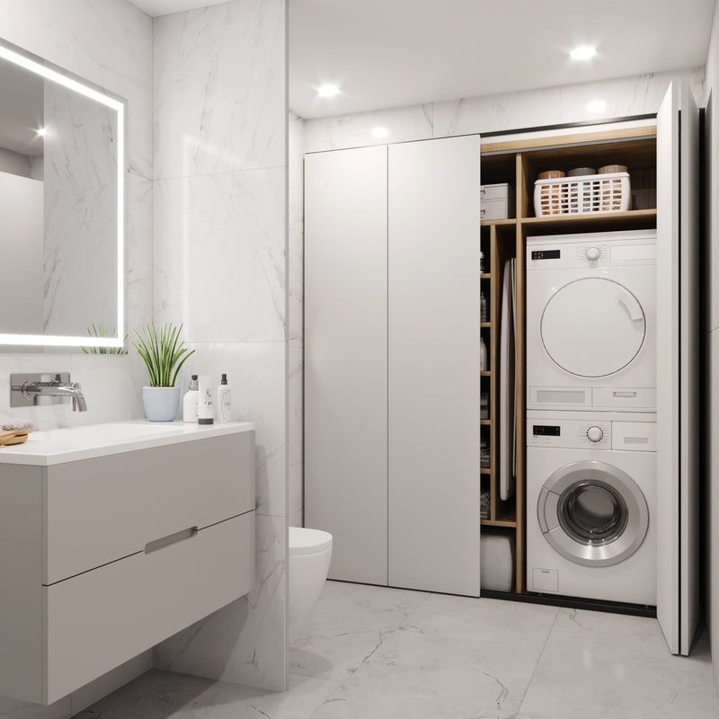 Sistema Twofold in Formato Kit per 2 Ante Scorrevoli in Legno Pensili e Pieghevoli Emuca