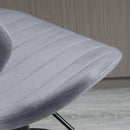 Set 2 Sgabelli da Bar 47x51,5x91,5-113,5 cm in Poliestere Vellutato Grigio