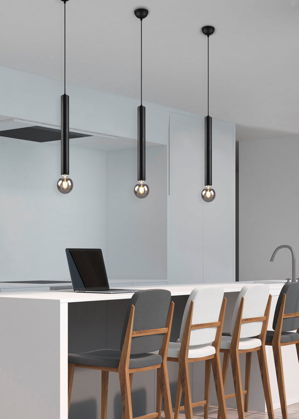 Lampada a Sospensione da Interno E27 in Metallo Nero Opaco acquista