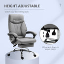 Sedia Poltrona Presidenziale da Ufficio 67,5x66x115-125 cm in Tessuto Grigio