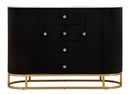 Mobile Montpellier Nero 120x40x85 cm in Ferro Legno 