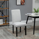 Sedia Imbottita 45x59,5x98 cm in Lino  Grigia