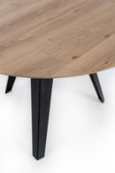 Tavolo Fisso Ø130x76 cm in Rovere Impiallacciato Henry Naturale