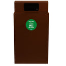 Contenitore per Raccolta Differenziata Capacità 100 L con Etichette 45x50x96 cm in Acciaio Verniciato 