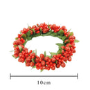 Set 6 Giro Candela con Bacche Ø10 cm Rosso