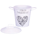 Secchiello per Cialde e Infusi 13x13 cm  in Metallo VdE Tivoli 1996 Daily