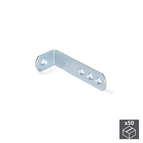 acquista Squadra di Unione per Mobili 70 x 22,5 mm 4 Fori Acciaio Zincato 50 Pezzi Emuca