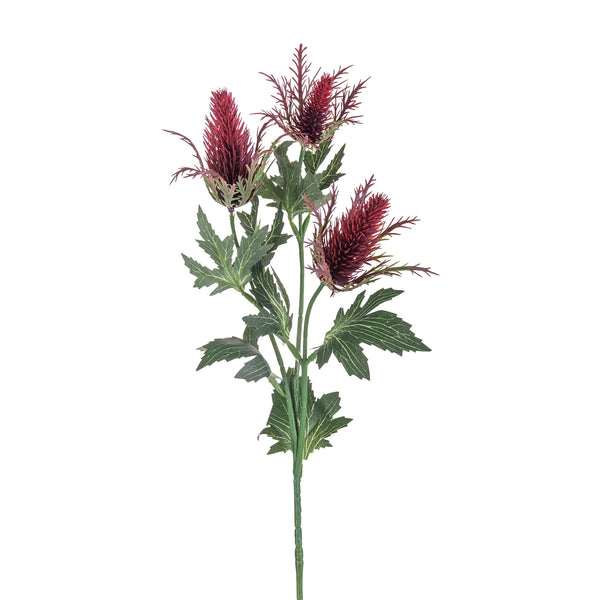 prezzo Set 8 Pianta Artificiale di Eringium Composta da 3 Fiori Altezza 68 cm Bordeaux