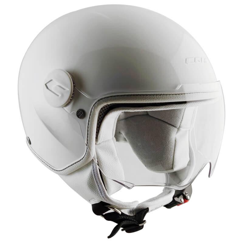 Casco Demi-Jet per Bambini Visiera Sagomata CGM Magic Mono 205A Bianco YS - (49-50 cm)
