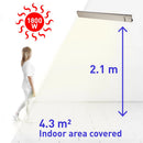 Pannello Radiante Riscaldante Elettrico da Esterno 122,5x17,7x6 cm 1800W Sined Calore Bianco