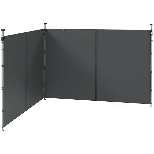 Set 2 Pareti Laterali per Gazebo 3x3m e 3x6m 295x195 cm in Tessuto Oxford Grigio Scuro online