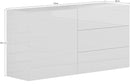 Credenza 1 Anta + 3 Cassetti 110x40x60,5 cm Metis Antracite Lucido