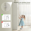 Mobile da Bagno a Colonna 40x35x180 cm con 2 Armadietti in Legno Bianco  