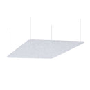 Pannello Fonoassorbente da Soffitto con Kit di 4 Cavetti 100x100 cm Finitura Grigio     