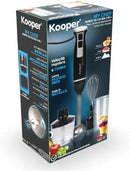 Robot da Cucina 3 in 1 Frullatore Tritatutto Sbattitore 600W Kooper MyChef Nero