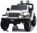 Macchina Elettrica per Bambini 12V 2 Posti con Licenza Jeep Wrangler Rubicon Bianca