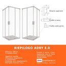 Box Doccia Angolare 2 Ante Scorrevoli in Cristallo Acidato 6mm H195 Bonussi Sofie Varie Misure