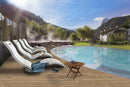 Lettino Chaise Longue da Esterno Giardino Seduta a Terra Arkema Serendipity Blu