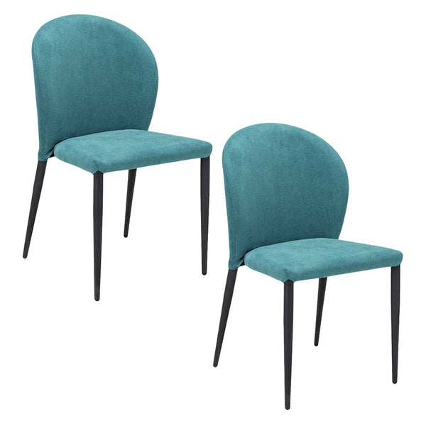 Set 2 sedie Imbottite 45x58x86,5 cm In Tessuto Enjoy Lux Ghibli Turchese online