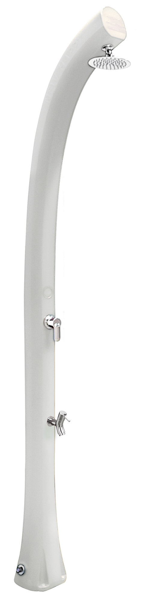 prezzo Doccia Solare da Esterno Giardino 26L Miscelatore e Lavapiedi Arkema New Happy Bianca