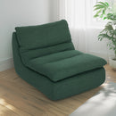 Poltrona da Salotto Design Moderno da Terra 82x103x75 cm in Tessuto Effetto Velluto e Schiuma Verde  