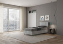 Letto Singolo Testata Inclinata Demas Grigio Varie Misure