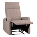 Poltrona Relax Manuale Reclinabile in Tessuto Tortora