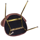 Sedia Sammi 50x57xh47/77,5 cm in Tessuto Velluto Rosa Antico/Nero