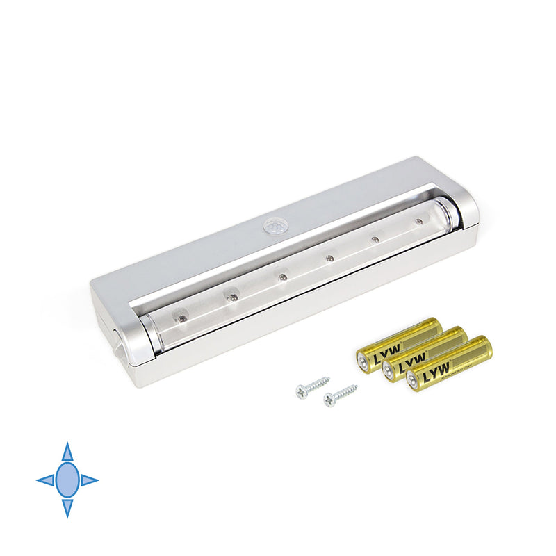 Lampada LED a Batteria Sotto Pensile con Sensore di Movimento 0,6W Luce Bianca Fredda Emuca