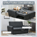 Divano Letto Singolo Clic Clac Schienale Regolabile 148x87x88 cm Velluto Grigio 
