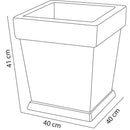 Base Albero di Natale Vaso Bianco Supporto 40x40x41 cm con Attacco Universale