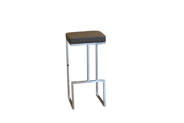 sconto Set di 2 Sgabelli in Similpelle Morbida 77x36,5x36,5 cm TFT Stool Grigio