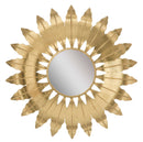 Specchio Leaf Glam Ø98x 5 cm in Ferro e MDF Oro