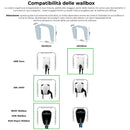 Copertura per Stazioni di Carica Auto Elettriche 40x40x25 cm in Alluminio Wallbox Cover S Bianco