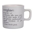 Tazzina Caffè Zodiaco "vergine" Ø6x6,5 cm in Bone China VdE Tivoli 1996 Bianco