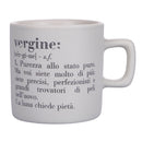 Tazzina Caffè Zodiaco "vergine" Ø6x6,5 cm in Bone China VdE Tivoli 1996 Bianco