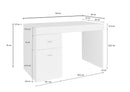 Scrivania 1 Anta 1 Cassetto 100x60x75 cm Sliding Larice bianco