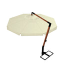 Ombrellone Decentrato da Giardino Ø3,5m Braccio in Legno Ecrù