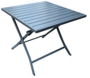 Tavolo da Giardino 77x77x73 cm in Alluminio Grigio Scuro